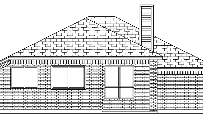 Home Plan - Exterior - Rear Elevation for Traditional House Plan #84-675 - 4 bed, 2 bath