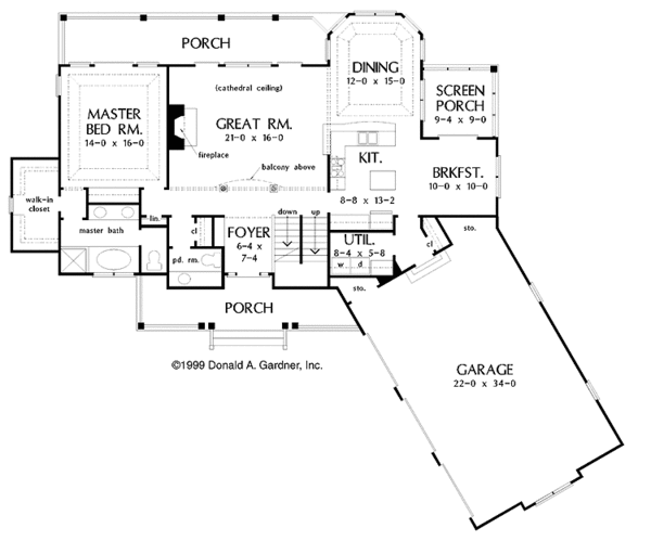 Dream House Plan - Country Floor Plan - Main Floor Plan #929-441