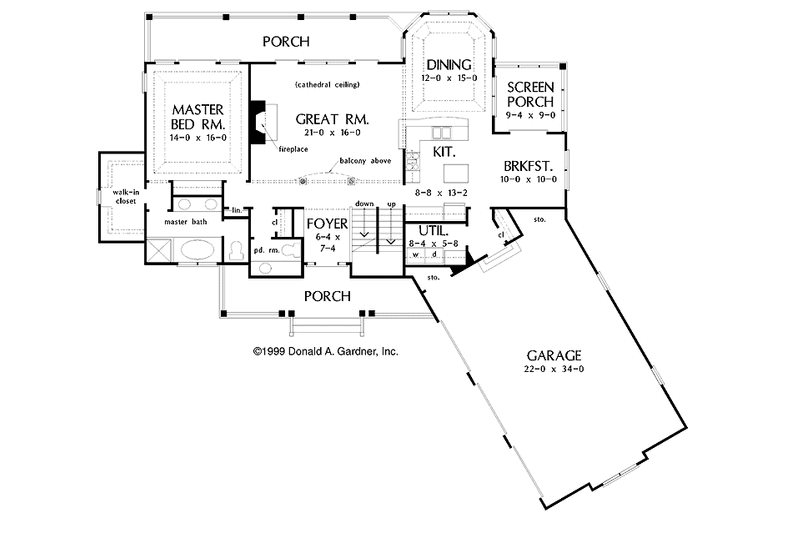 Home Plan - Floor Plan - Main Floor for Country House Plan #929-441 - 4 bed, 3.5 bath