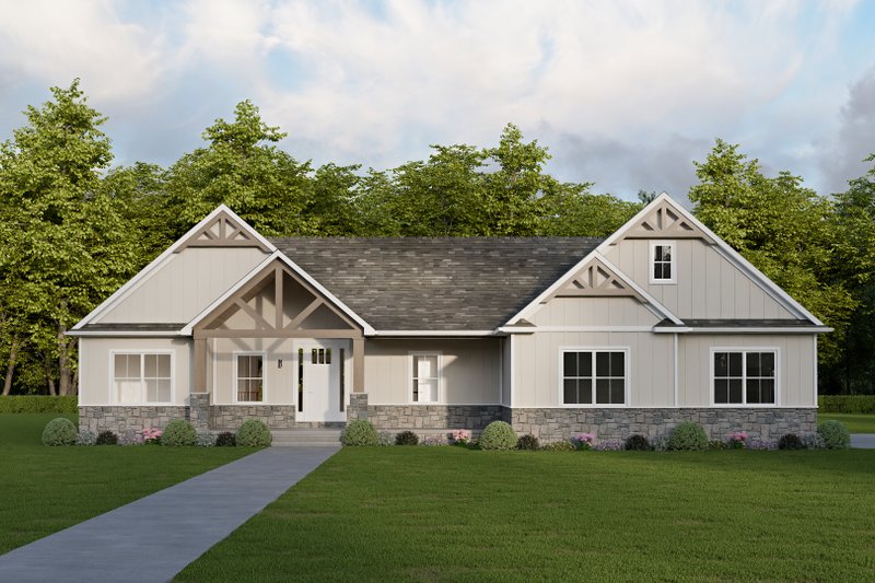 Home Plan - Exterior - Front Elevation 2 for Craftsman House Plan #1089-53 - 3 bed, 2 bath