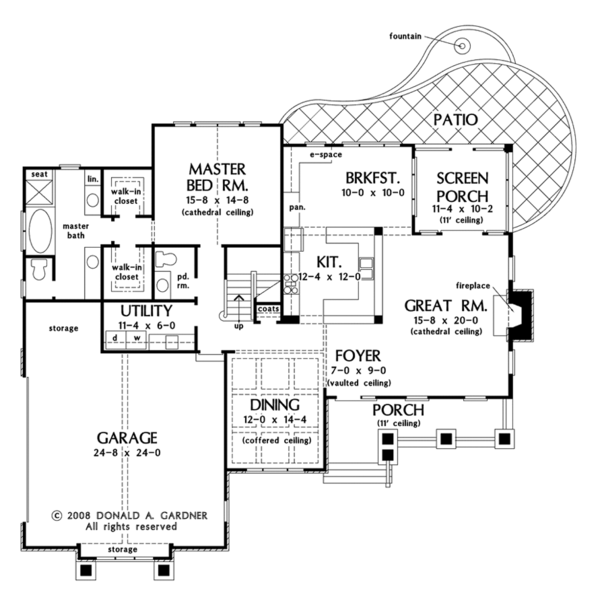 Architectural House Design - European Floor Plan - Main Floor Plan #929-907