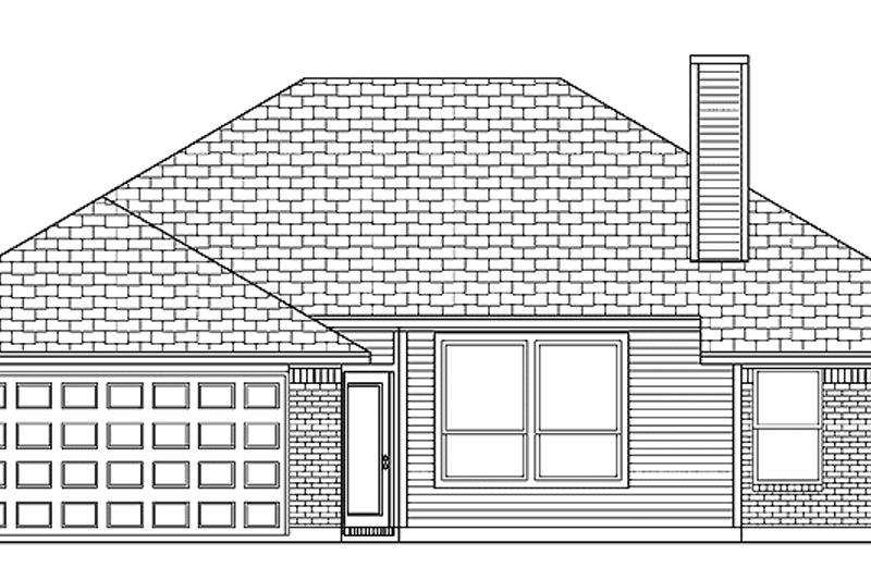 Home Plan - Exterior - Rear Elevation for Traditional House Plan #84-686 - 3 bed, 2 bath