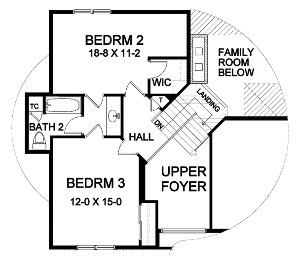 House Design - Traditional Floor Plan - Upper Floor Plan #328-318