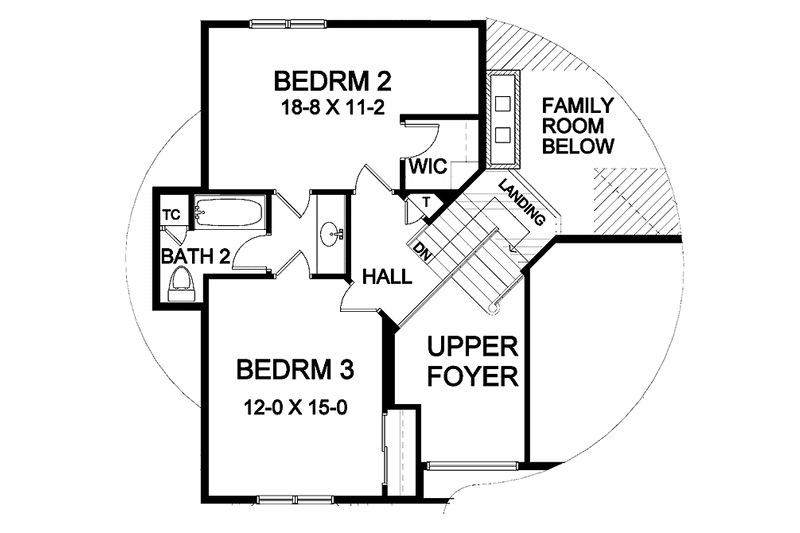 Dream House Plan - Floor Plan - Upper Floor for Traditional House Plan #328-318 - 3 bed, 2.5 bath