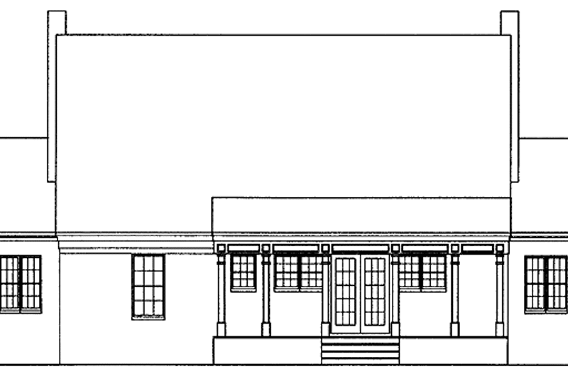 House Blueprint - Exterior - Rear Elevation for Victorian House Plan #1051-16 - 3 bed, 2.5 bath