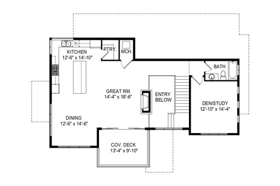 Floor Plan - Upper Floor for Modern House Plan #920-112 - 3 bed, 3 bath
