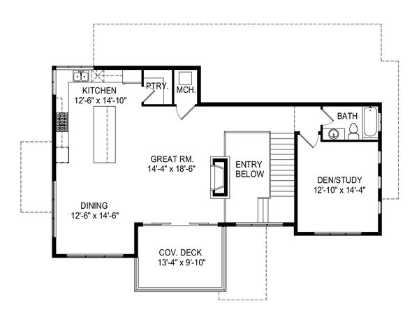 Home Plan - Modern Floor Plan - Upper Floor Plan #920-112