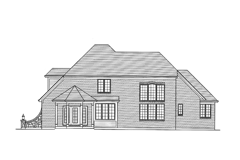 Dream House Plan - Exterior - Rear Elevation for Country House Plan #46-806 - 4 bed, 3.5 bath