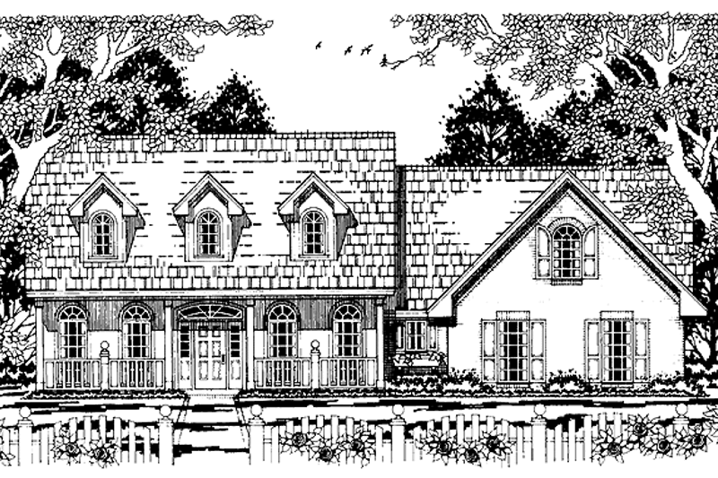 Home Plan - Country Exterior - Front Elevation Plan #42-415