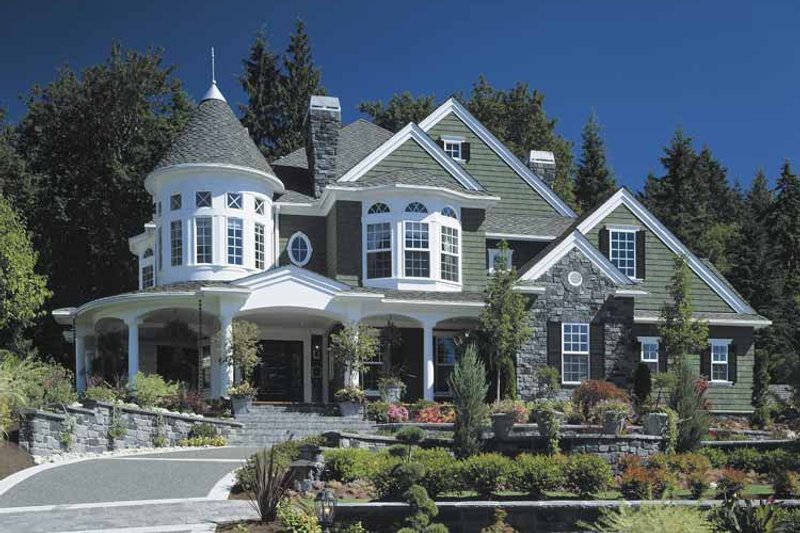 Architectural House Design - Exterior - Front Elevation 8 for Victorian House Plan #132-255 - 4 bed, 4.5 bath