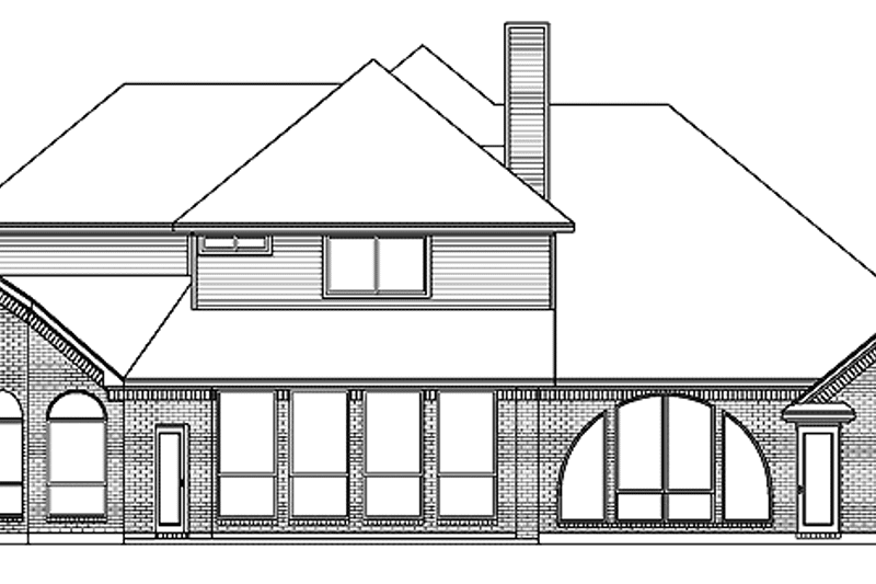 Home Plan - Exterior - Rear Elevation for Country House Plan #84-730 - 4 bed, 3.5 bath
