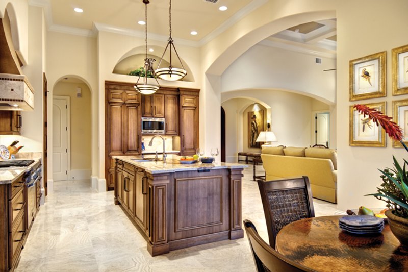 House Blueprint - Interior - Kitchen for Mediterranean House Plan #930-446 - 3 bed, 3.5 bath