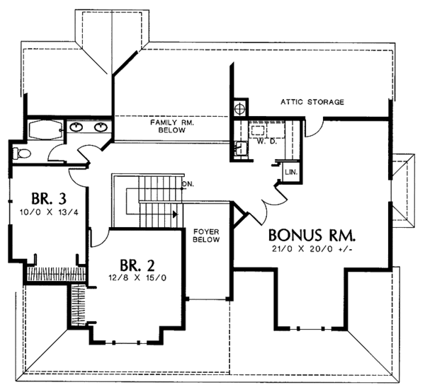 Home Plan - Victorian Floor Plan - Upper Floor Plan #48-714