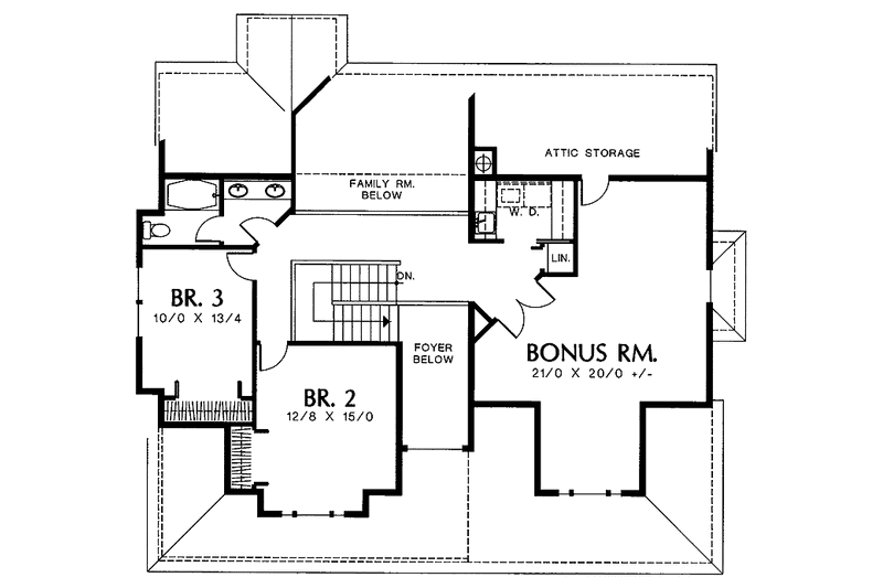 Home Plan - Floor Plan - Upper Floor for Victorian House Plan #48-714 - 3 bed, 2.5 bath