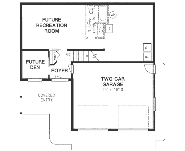 House Design - European Floor Plan - Lower Floor Plan #18-9267