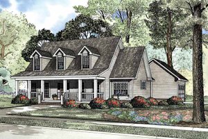 Country Exterior - Front Elevation Plan #17-3144