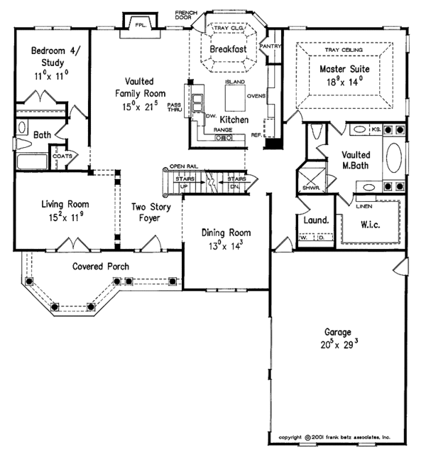 Dream House Plan - Country Floor Plan - Main Floor Plan #927-660