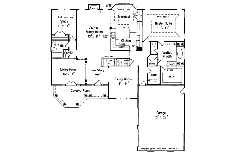 Home Plan - Floor Plan - Main Floor for Country House Plan #927-660 - 4 bed, 3 bath
