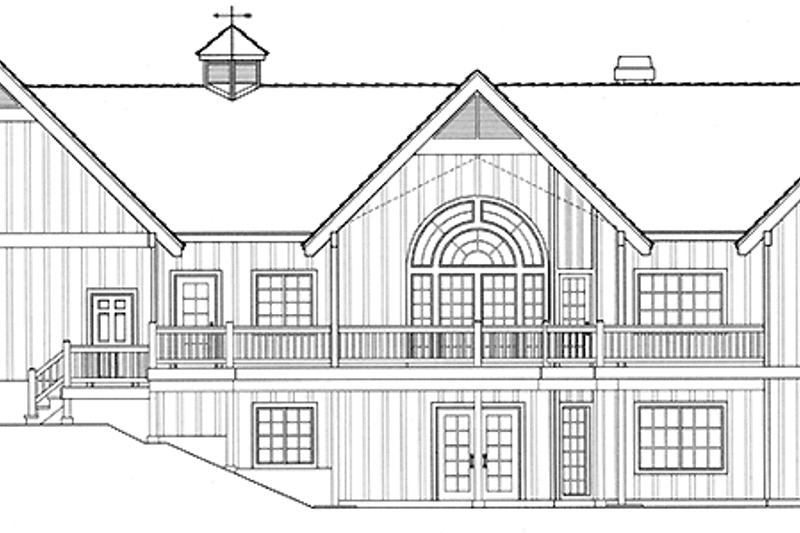 Dream House Plan - Exterior - Rear Elevation for Traditional House Plan #1037-29 - 4 bed, 3.5 bath