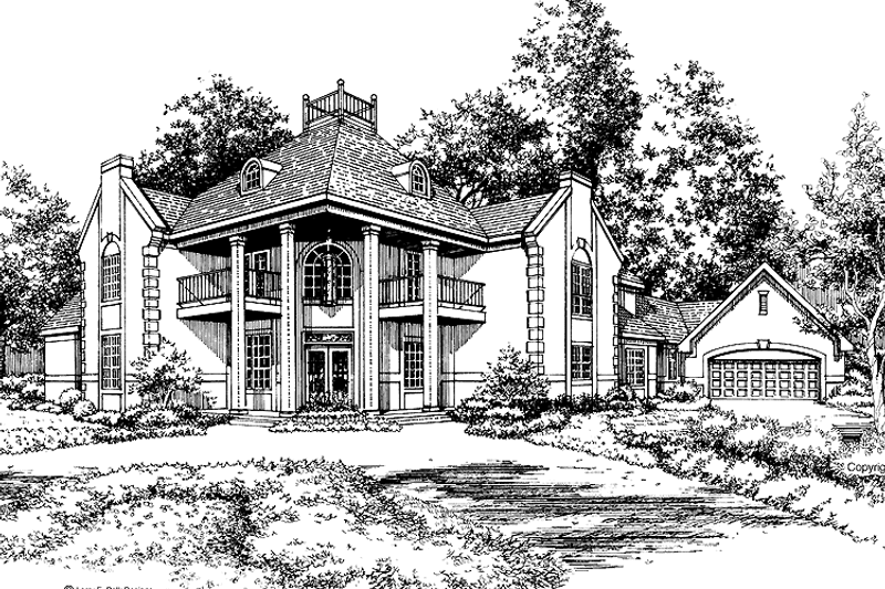House Design - Exterior - Front Elevation 4 for Classical House Plan #952-123 - 4 bed, 4.5 bath