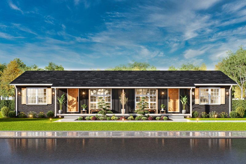 Home Plan - Bungalow Exterior - Front Elevation Plan #54-667