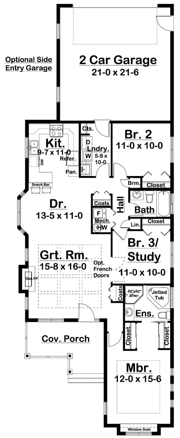Dream House Plan - Farmhouse Floor Plan - Main Floor Plan #126-242
