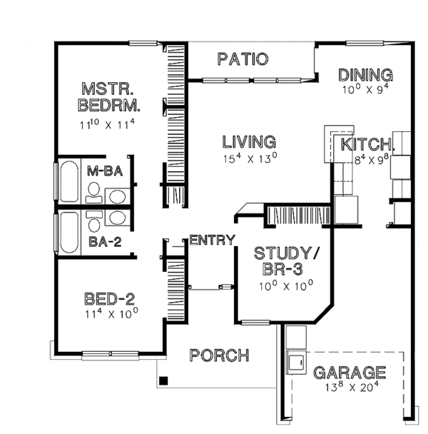 Home Plan - Country Floor Plan - Main Floor Plan #472-310