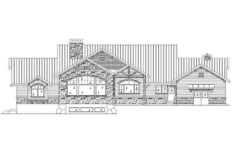 Home Plan - Exterior - Rear Elevation for Traditional House Plan #5-307 - 5 bed, 3.5 bath