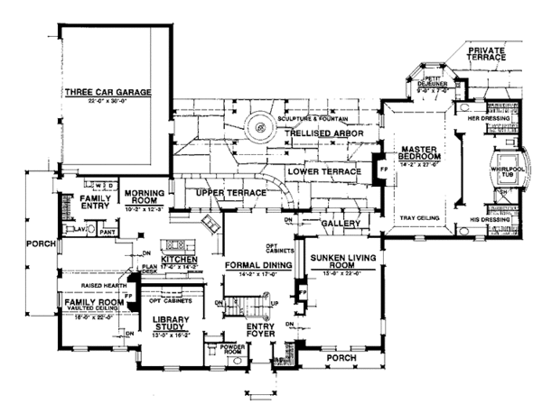 Home Plan - Colonial Floor Plan - Main Floor Plan #1016-29