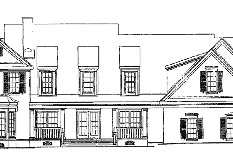Dream House Plan - Exterior - Rear Elevation for Country House Plan #952-250 - 4 bed, 3.5 bath