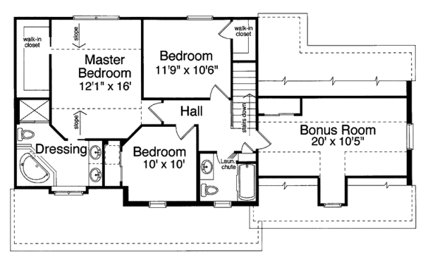 Architectural House Design - Country Floor Plan - Upper Floor Plan #46-693