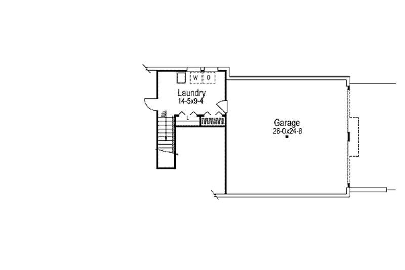 Home Plan - Floor Plan - Lower Floor for Farmhouse House Plan #57-324 - 3 bed, 2 bath