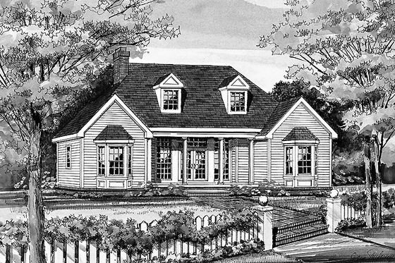 Exterior - Front Elevation 4 for Country House Plan #314-210 - 3 bed, 2 bath
