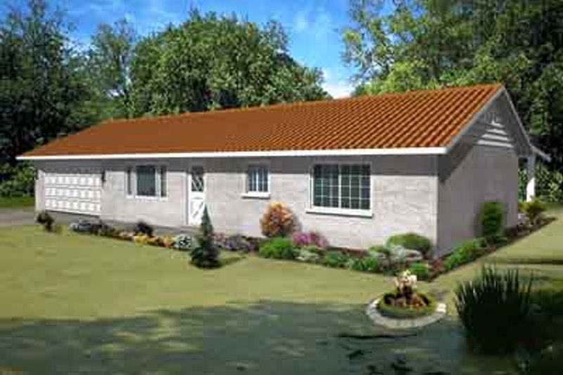 Home Plan - Adobe / Southwestern Exterior - Front Elevation Plan #1-177