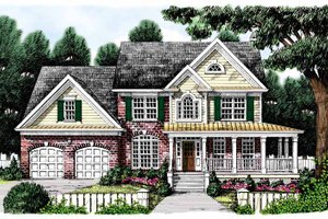 Country Exterior - Front Elevation Plan #927-331
