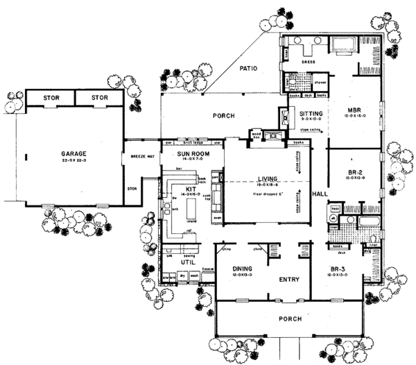 House Plan Design - Country Floor Plan - Main Floor Plan #36-623