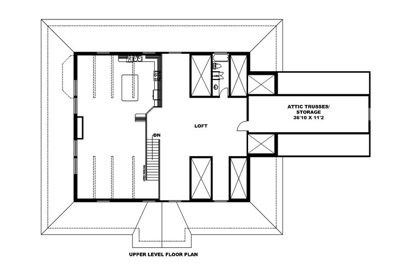 Home Plan - Floor Plan - Upper Floor for Country House Plan #117-889 - 3 bed, 3 bath