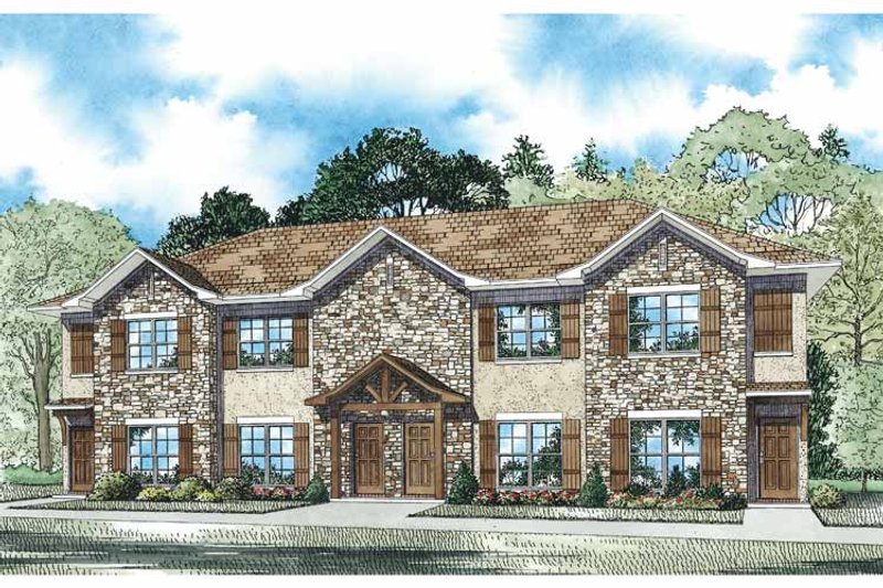 Dream House Plan - Exterior - Front Elevation 3 for Traditional House Plan #17-3359 - 8 bed, 8 bath