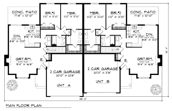 Home Plan - Traditional Floor Plan - Main Floor Plan #70-751