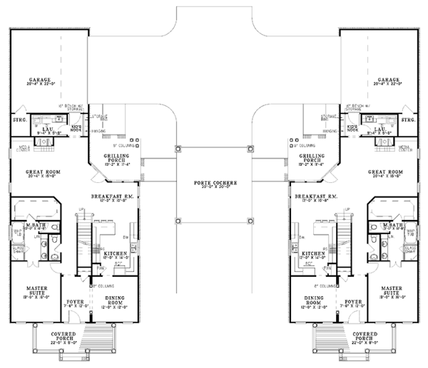 House Plan Design - Country Floor Plan - Main Floor Plan #17-2825