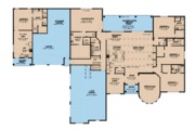 European Style House Plan - 6 Beds 6.5 Baths 5106 Sq/Ft Plan #923-87 
