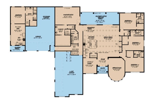 European Floor Plan - Main Floor Plan #923-87