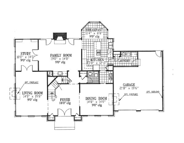 Dream House Plan - Country Floor Plan - Main Floor Plan #953-53