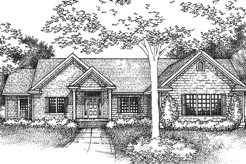 Home Plan - Traditional Exterior - Front Elevation Plan #320-1430