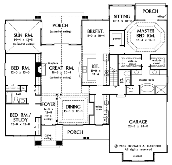 House Design - Craftsman Floor Plan - Main Floor Plan #929-780