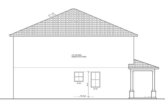 Exterior - Other Elevation 1 for Mediterranean House Plan #1058-62 - 4 bed, 2.5 bath
