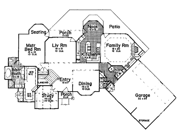 Home Plan - Traditional Floor Plan - Main Floor Plan #52-239