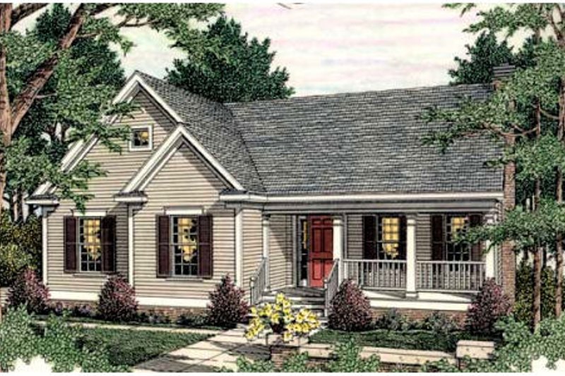 Architectural House Design - Traditional Exterior - Front Elevation Plan #406-281
