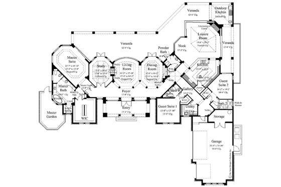 Floor Plan - Main Floor for Classical House Plan #930-264 - 3 bed, 3.5 bath
