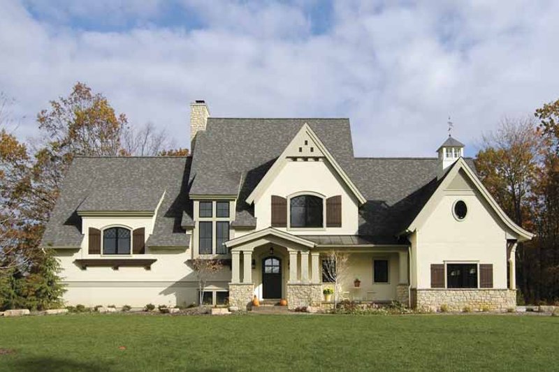 House Blueprint - European Exterior - Front Elevation Plan #928-25